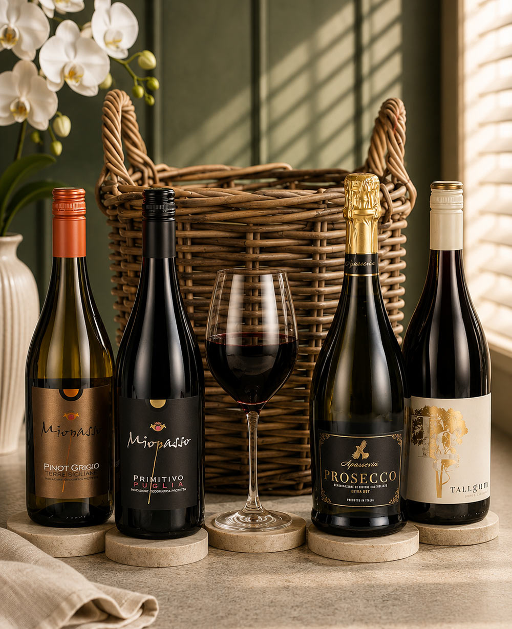 The Wine Quartet Gift Basket<br/>(Gift Hampers Sheffield) The Wine Quartet Gift Basket<br/>(Gift Hampers Sheffield)